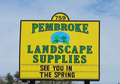 Pembroke Landscape Supplies roadside sign